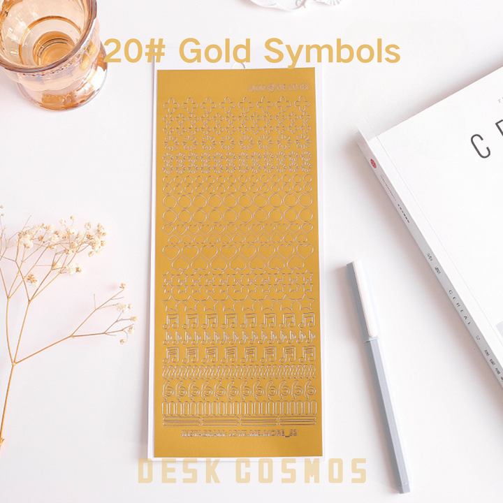 Gold and Silver Foil Letter Stickers for Artistic Scrapbooking