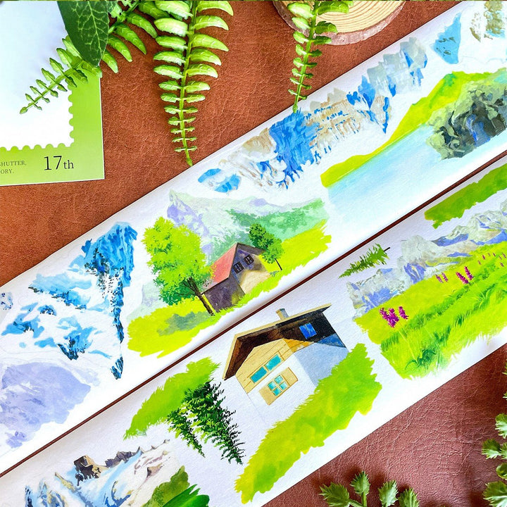 Snowland Poetic PET Scenery Tape - Desk Cosmos