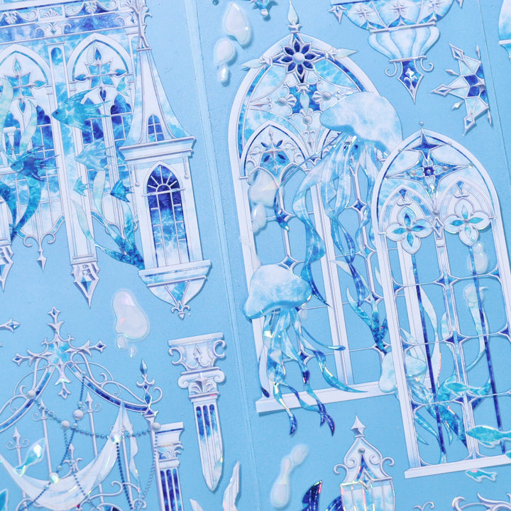 Ice Blue Magic Castle PET Tape - Desk Cosmos