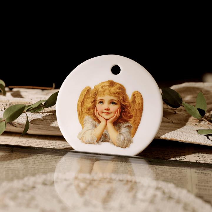 Christmas Angel Vintage Transfer Stickers - Desk Cosmos