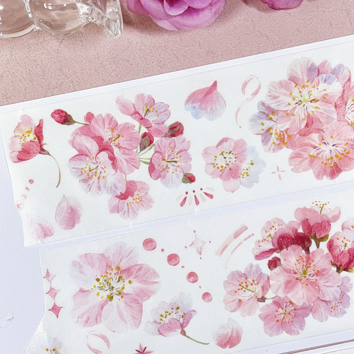 Sakura Love Romantic Flowers Die - cut Tape - Desk Cosmos