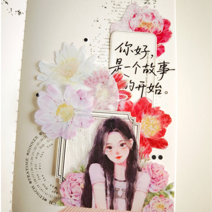 Soft Bloom Die - cut Journal Tape - Desk Cosmos