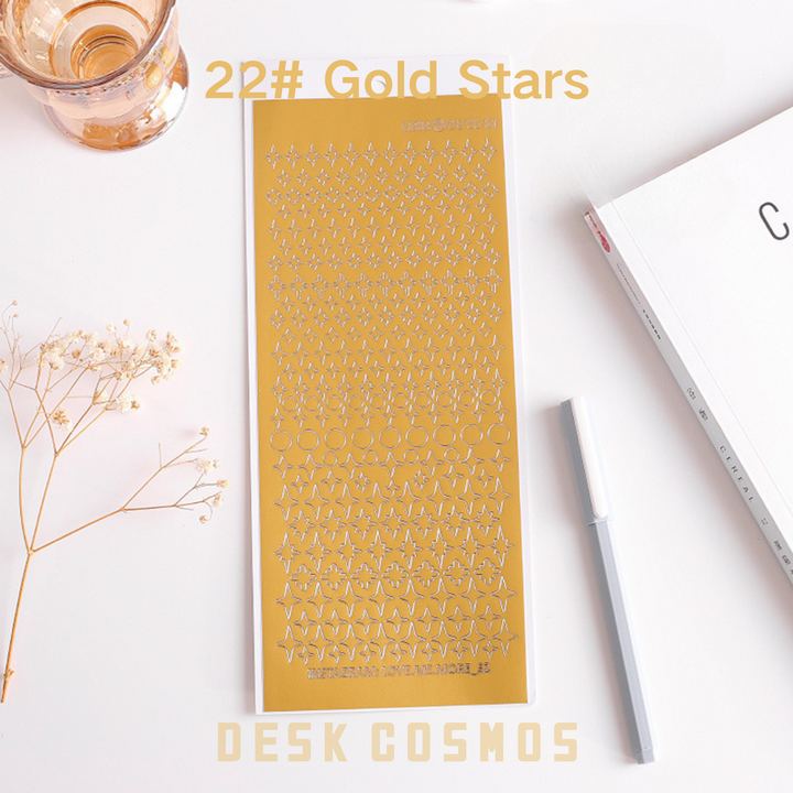 Gold and Silver Foil Alphabet Stickers for Journaling and Scrapbooking