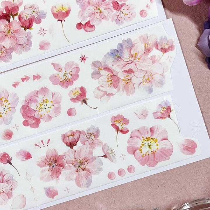 Sakura Love Romantic Flowers Die - cut Tape - Desk Cosmos