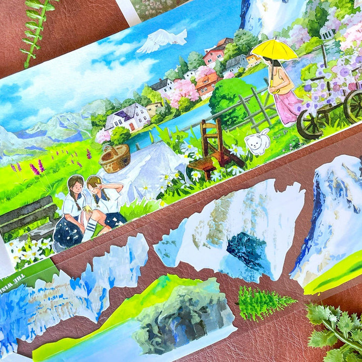 Snowland Poetic PET Scenery Tape - Desk Cosmos