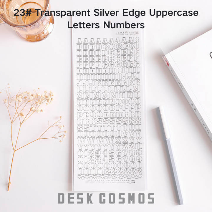 Silver Foil Alphabet Stickers for DIY Journaling Projects