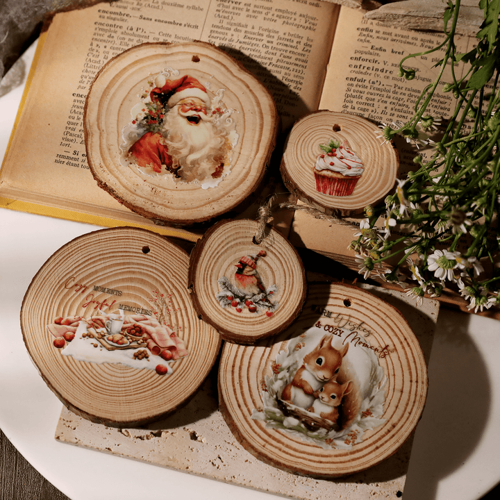 Christmas Transfer Stickers - Reindeer, Gifts, Sled, Bear - Desk Cosmos