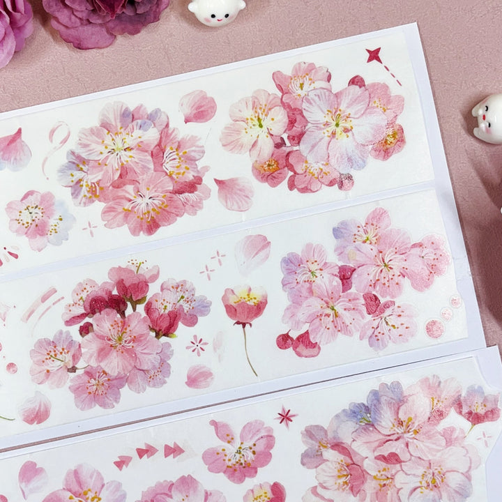 Sakura Love Romantic Flowers Die - cut Tape - Desk Cosmos