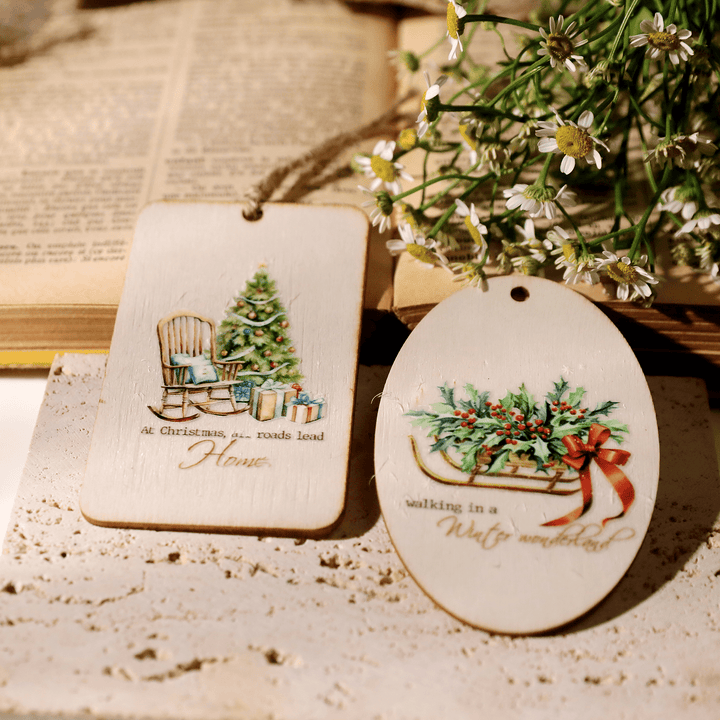 Christmas Transfer Stickers - Reindeer, Gifts, Sled, Bear - Desk Cosmos