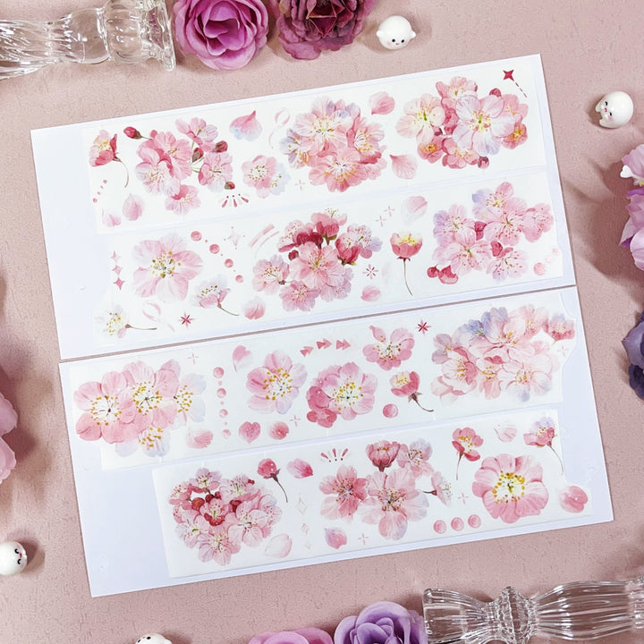 Sakura Love Romantic Flowers Die - cut Tape - Desk Cosmos
