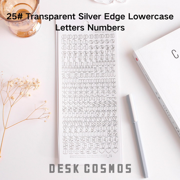 Gold and Silver Foil Alphabet Stickers for Customizing Journals