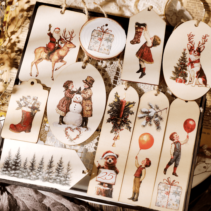 Christmas Santa Animal Transfer Stickers - Desk Cosmos