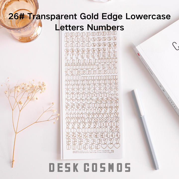 Gold and Silver Foil Alphabet Stickers for Crafting and Journaling