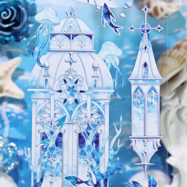 Ice Blue Magic Castle PET Tape - Desk Cosmos