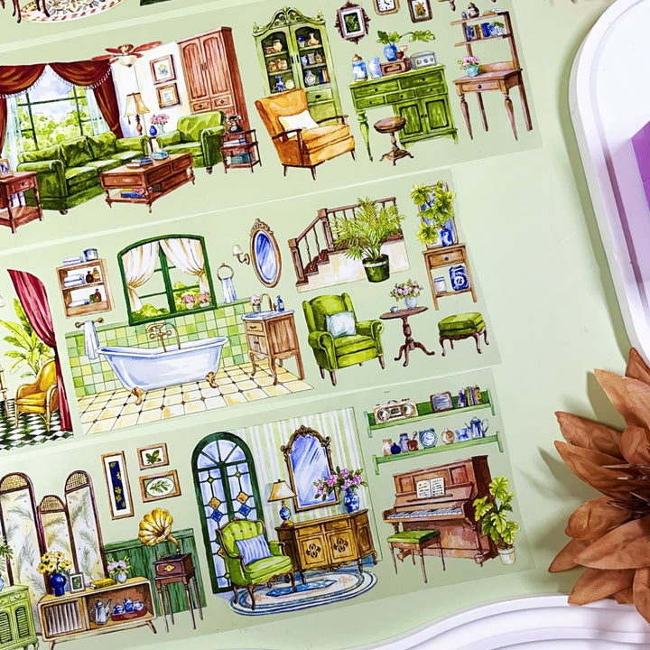 Southeast Asian Style Home PET Tape - Desk Cosmos