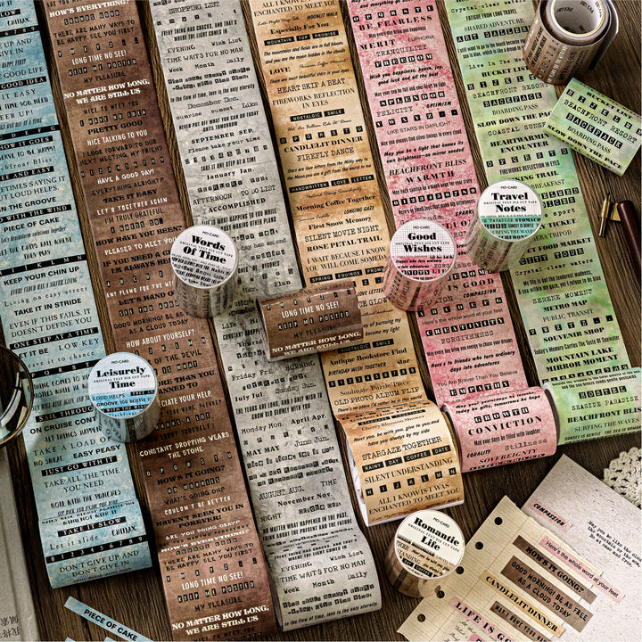 Time’s Words Series Die - cut Tape - Desk Cosmos
