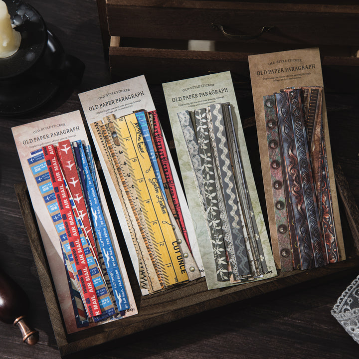 Old Paper Paragraph Vintage Stickers - Desk Cosmos