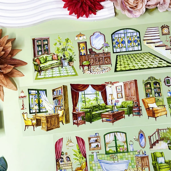 Southeast Asian Style Home PET Tape - Desk Cosmos