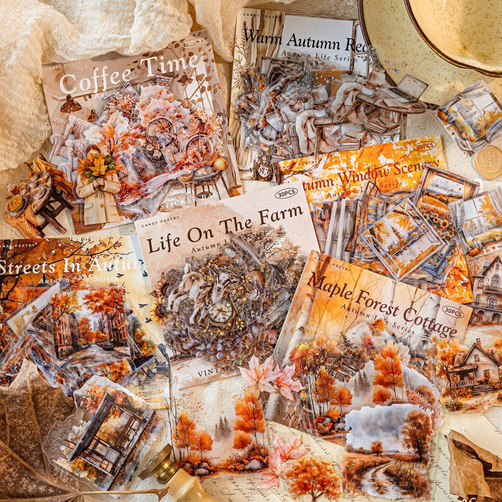 Autumn Life Journal Scrapbook Stickers - Desk Cosmos