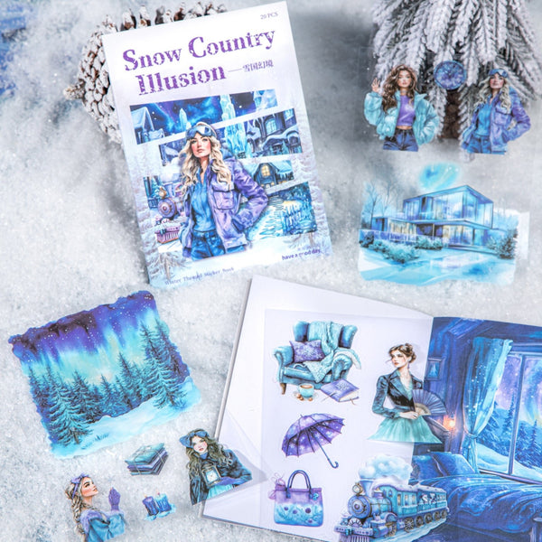 Snow Country Illusion Winter Theme Stickers - Desk Cosmos