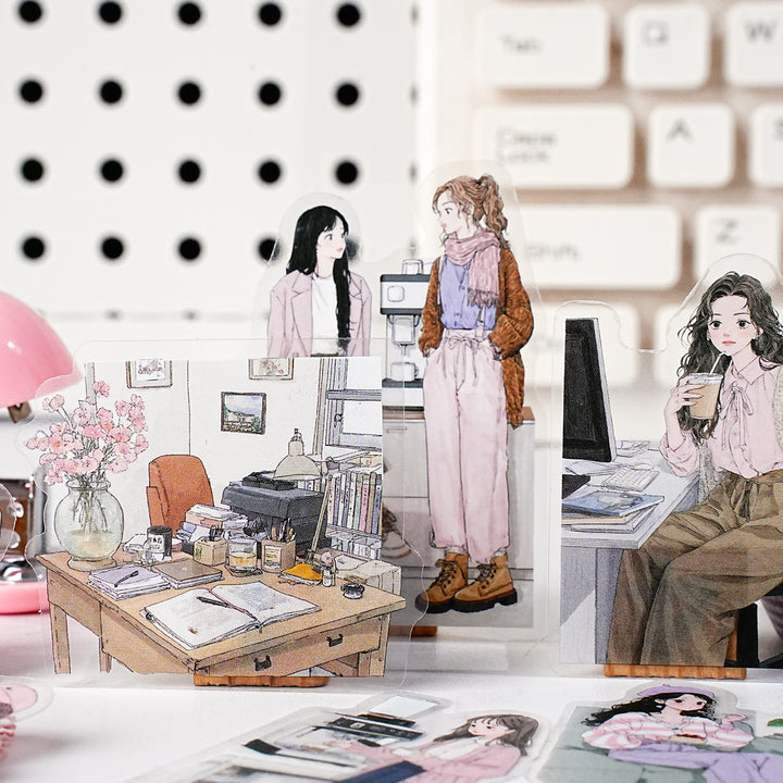 Career Life Diary PET Stickers - Desk Cosmos