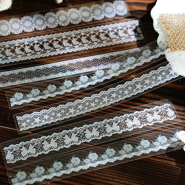 Elegant Lace Border Decorative Stickers - Desk Cosmos