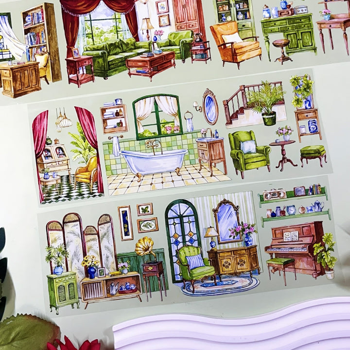 Southeast Asian Style Home PET Tape - Desk Cosmos