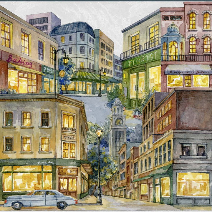 Midnight Cityscape Die - cut PET Tape - Desk Cosmos