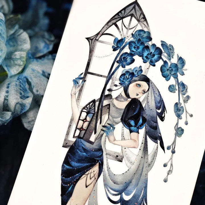 Gothic Night Witch Decorative PET Tape - Desk Cosmos