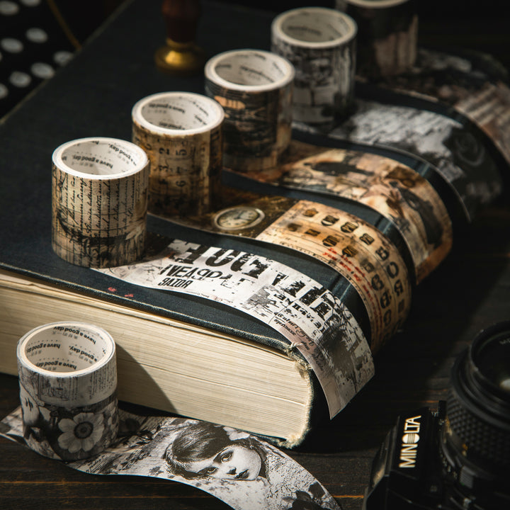 Vintage Washi Tape – Characters, Sheet Music, Manuscripts, Roses - Desk Cosmos