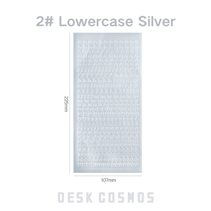 Gold and Silver 3D Foil Alphabet Stickers for Crafting and Scrapbooking