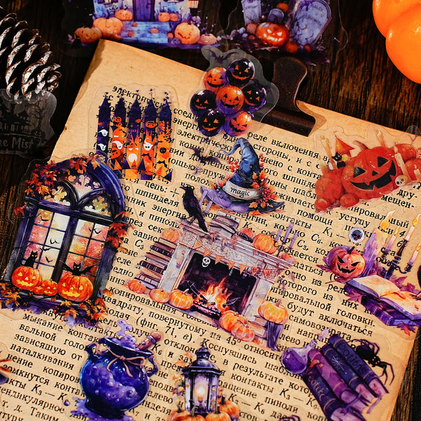 Halloween and Christmas Decorative PET Stickers for Journals