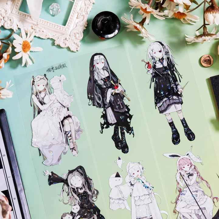 Japanese Style Gothic Girl PET Tape - Desk Cosmos