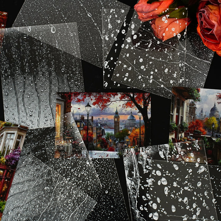 Rainy Cityscape Decorative PET Sticker - Desk Cosmos