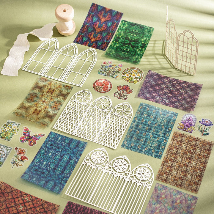 Light Shadow Flower Art Stickers - Desk Cosmos