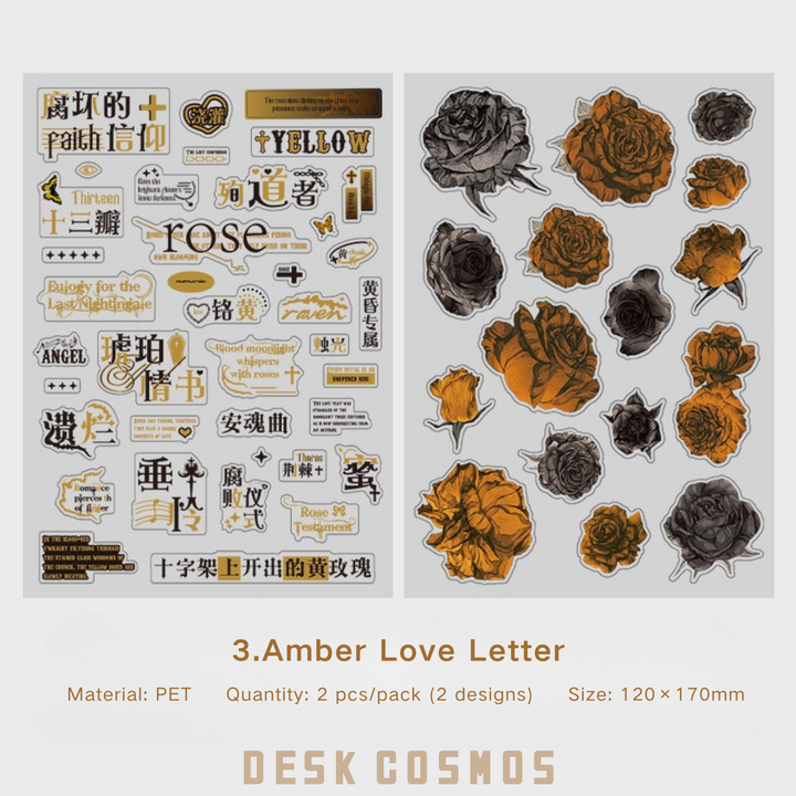Rose Aesthetic Amber Love Letter Gothic Artistic