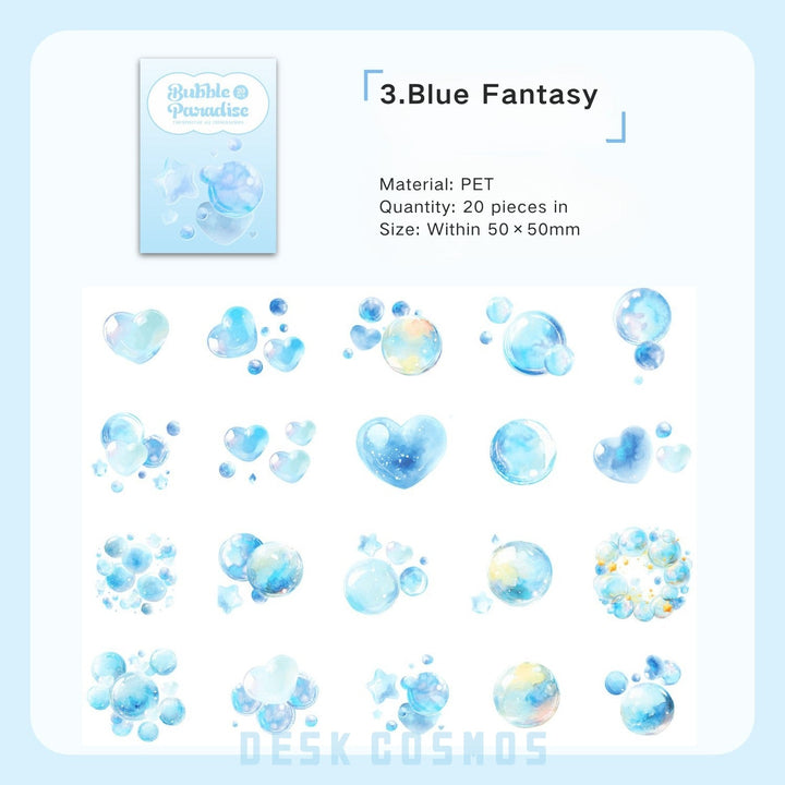 Dream Bubble Series Blue Illusion creative floating bubble design