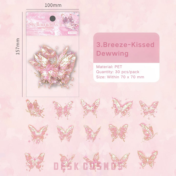 Butterfly Stickers Star Butterfly Series Scrapbook Aesthetic