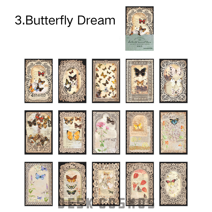 White Mist Lace Butterfly Dream Delicate Vintage Charm