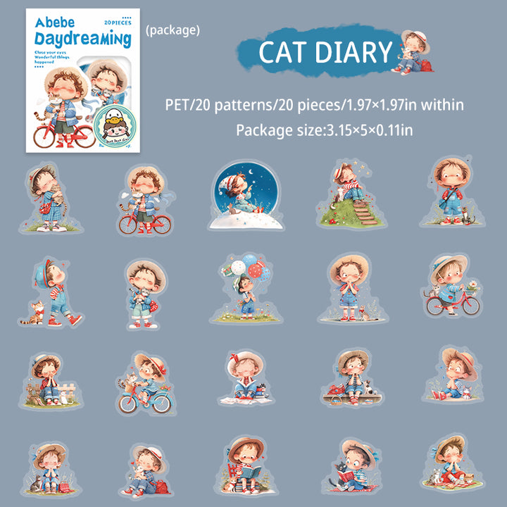 Sweet PET Tape Abebe's Daydreaming Characters Cute Decoration
