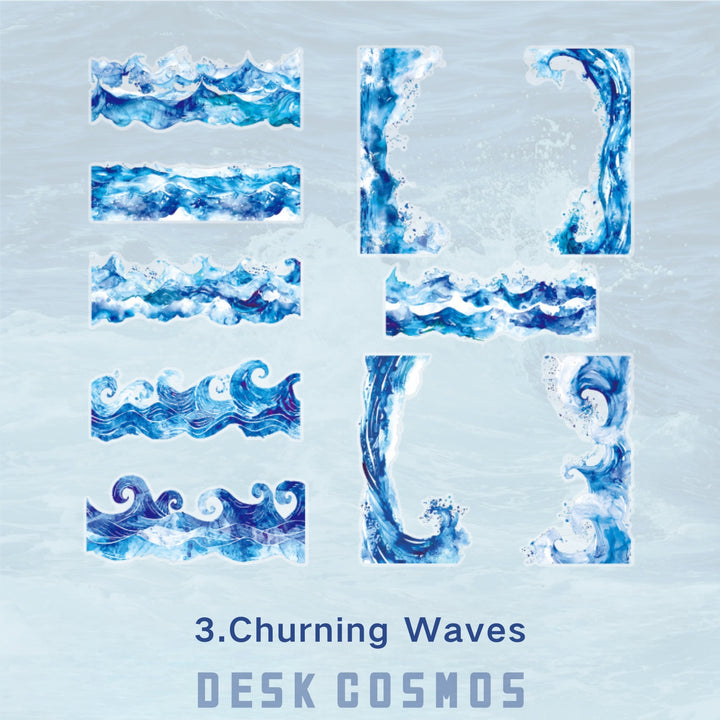 Blue Sea Churning Waves Ocean Stickers