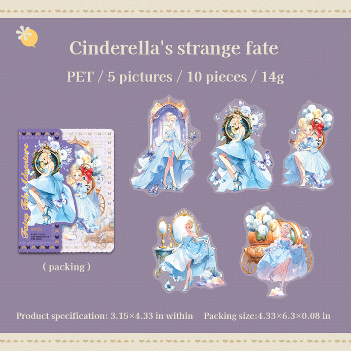 Fairy Tale Adventure PET Stickers Characters Suitable For Diary Creation