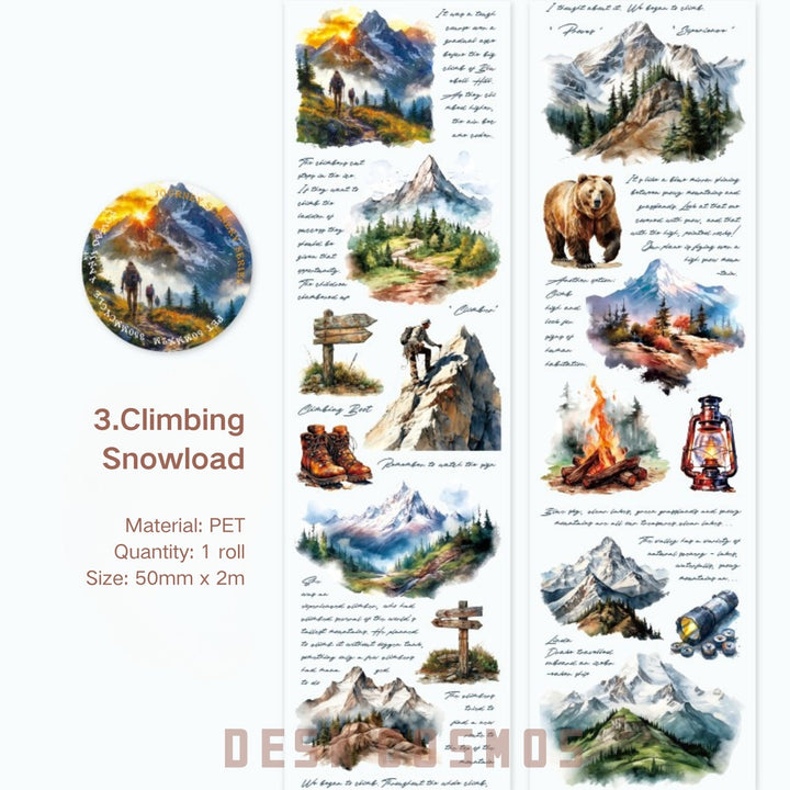 The Scenery of the Journey Climbing Snow Load Winter Mountain View Tape