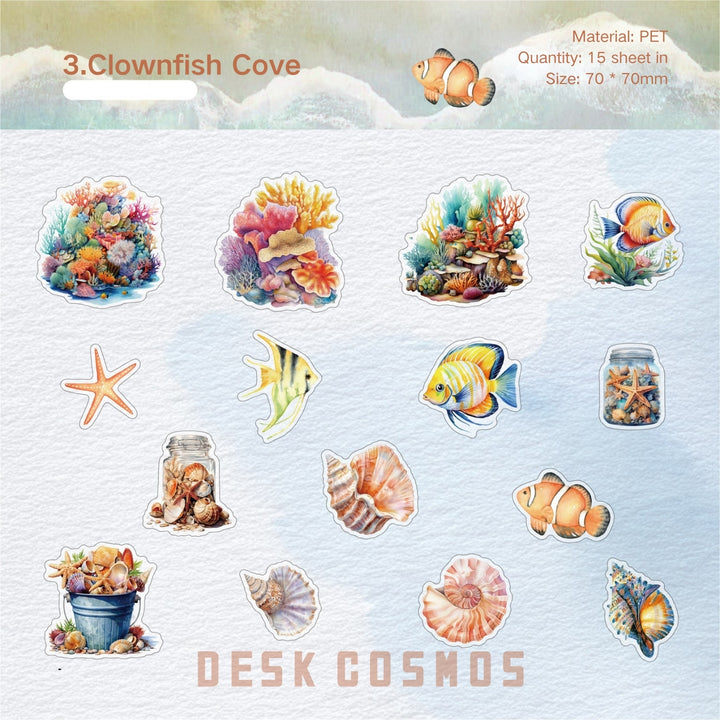 Underwater World Stickers Marine Animals Suitable for Personalization