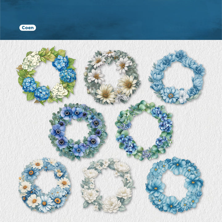 Floral Garland Series Cardstock Stickers Stationery Decoration