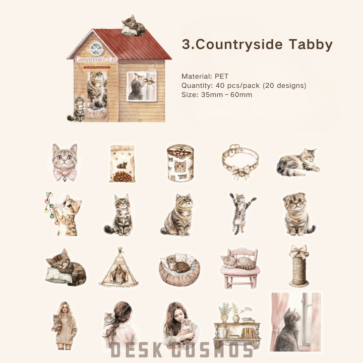 LittlePet Paradise Countryside Tabby PET Stickers Calm Style