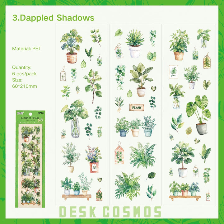 Natural Time PET Stickers Vegetables Fruits Journaling Accessories