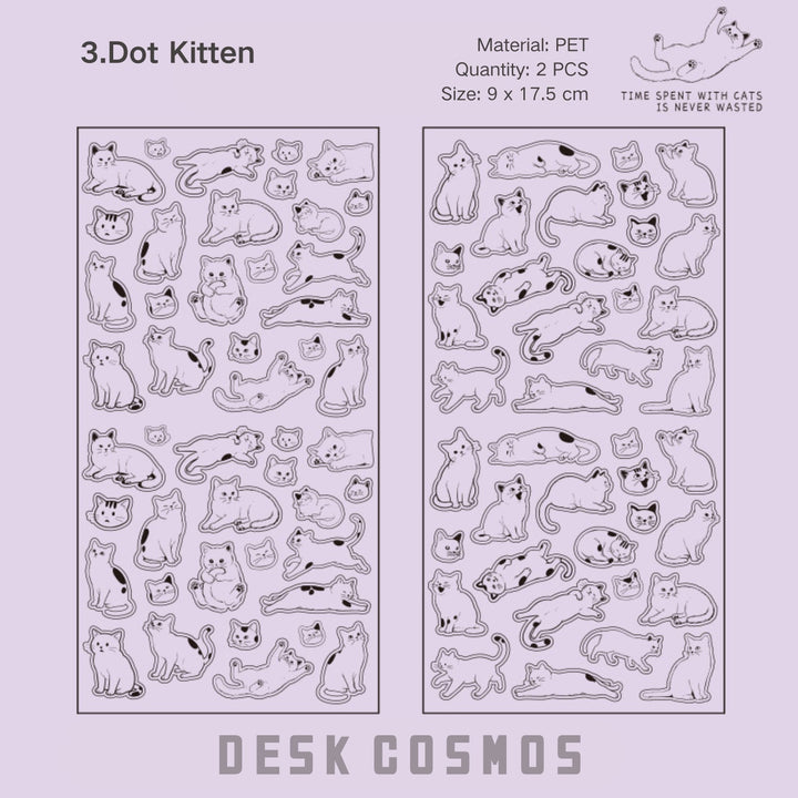 Line Cat Sweet DIY PET Stickers Creative Journal
