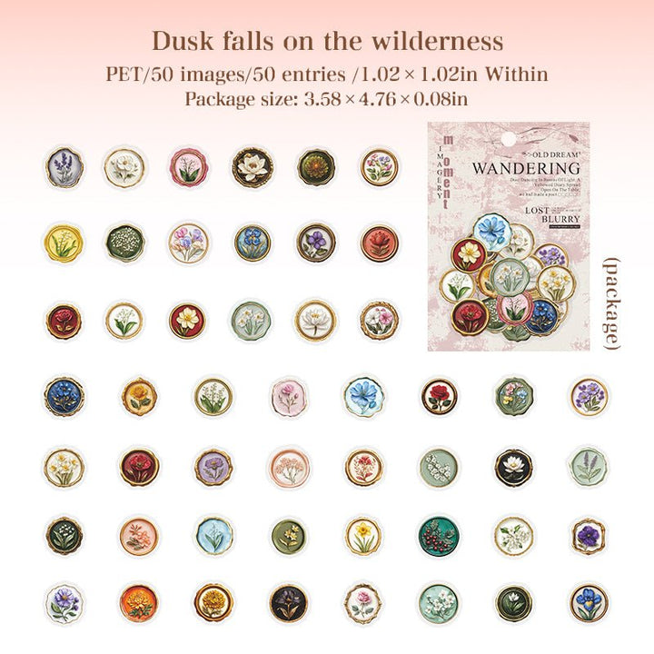 Dreams of Delirium Retro Stickers Flower Suitable For Collage