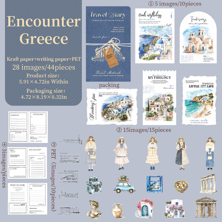 Journey Diary Encounter Greece Paper Craft Kit